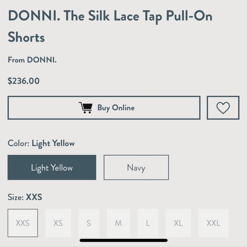 DONNI. Silk Tap Shorts in Light Yellow - Picture 3 of 17